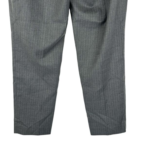 CALVIN KLEIN PINSTRIPE PLEATED FRONT CAREER TROUSERS IN GRAY NWT WOMEN'S SIZE 4 - Picture 6 of 14